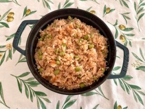 ストウブで作る!サバと枝豆の炊き込みご飯