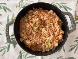 ストウブで作る！ツナと枝豆の炊き込みご飯